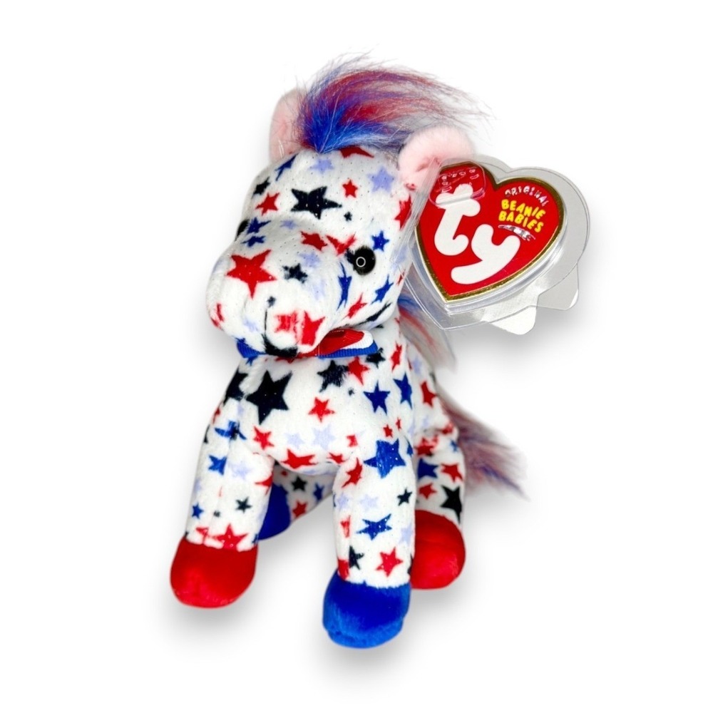 Lefty 2004 the Donkey | Star-Spangled Pal | Mint Heart Tag TY Beanie Baby